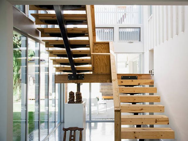 commercial wood stair and rail carpentrya